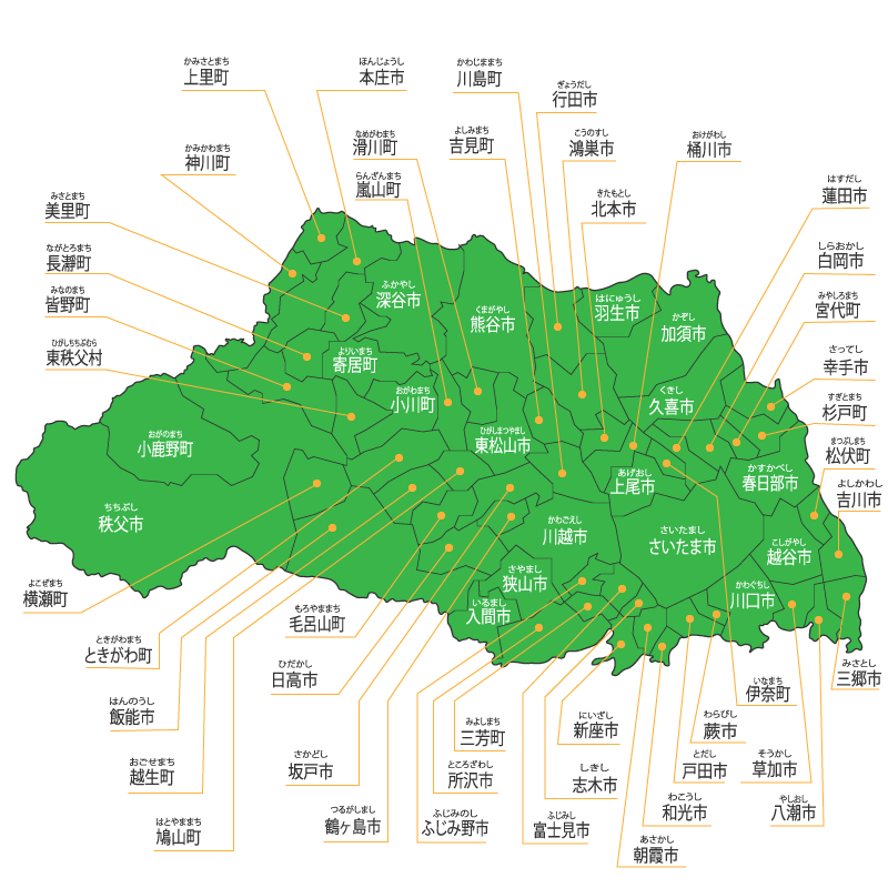 埼玉県の地図